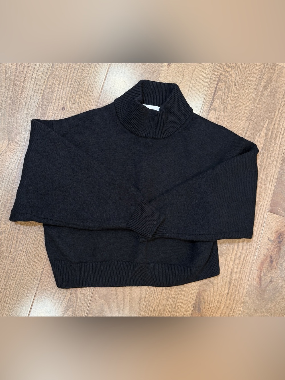 Aritzia Black Mock Neck Harper Sweater